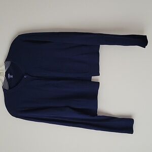 Chaps Women's Navy Blue Cropped Cardigan/Shrug- Size XL